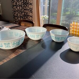 Pyrex Blue and White Cookware Set